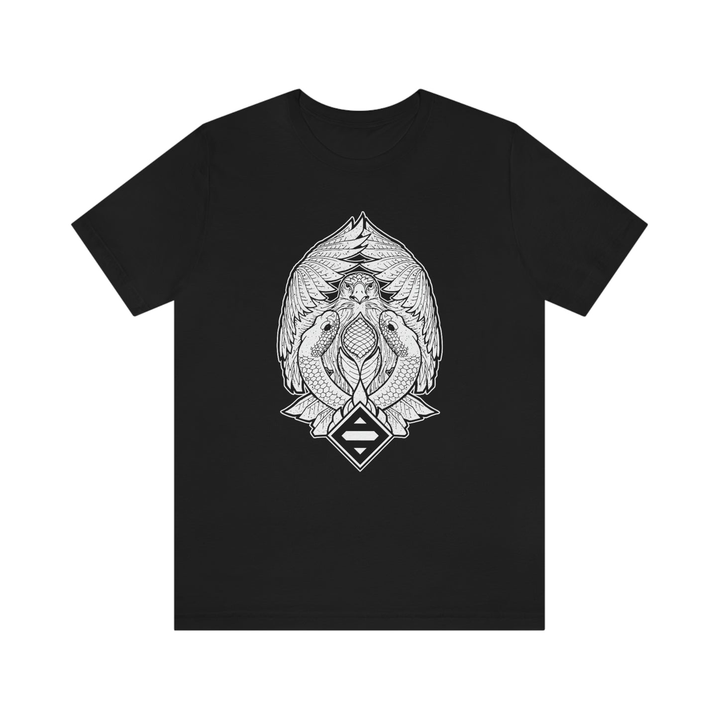 Hawk and Snake Unisex T-Shirt - Black
