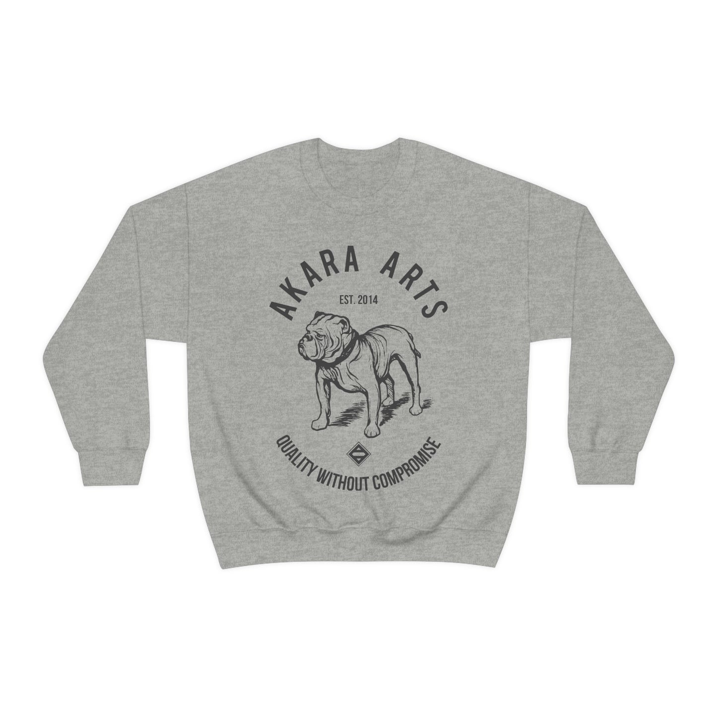 Bulldog Crewneck Unisex Sweatshirt - Grey